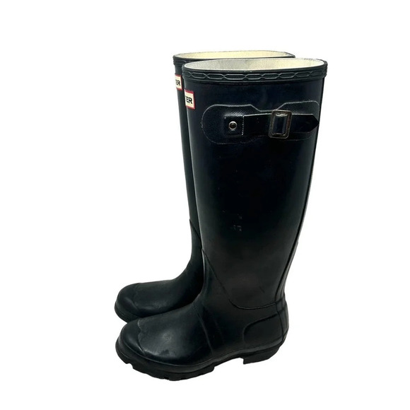 HUNTER Original Tall Rain Boots Black Women's Size US 5 - Picture 4 of 7